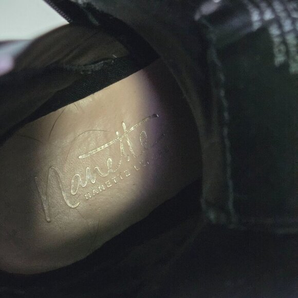 Nanette Nanette Lepore Iggy Fashion Boots Rhinestone Buckles Zip Closure Size 7. - Picture 10 of 10